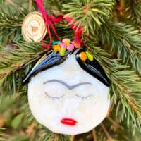 Fused Glass Frida Khalo Decoration thumbnail