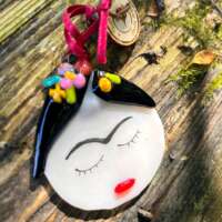 Fused Glass Frida Khalo Decoration thumbnail