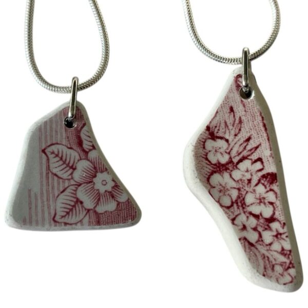 Pink Beach Pottery Pendant - 6