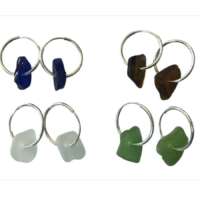 Shetland Sea Glass Hoop Earrings thumbnail