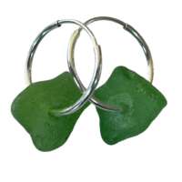 Shetland Sea Glass Hoop Earrings thumbnail