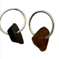 Shetland Sea Glass Hoop Earrings thumbnail