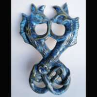 Celtic Twin Beasties Wall Hanging thumbnail