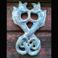Celtic Twin Beasties Wall Hanging thumbnail