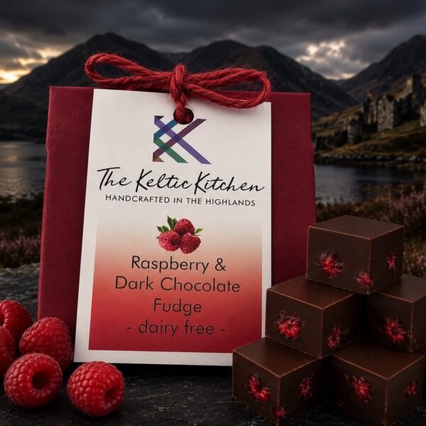 Raspberry and Dark Chocolate Fudge