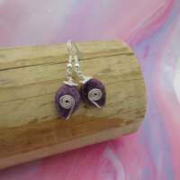 Celtic Spiral Gemstone Silver Plated Earrings thumbnail