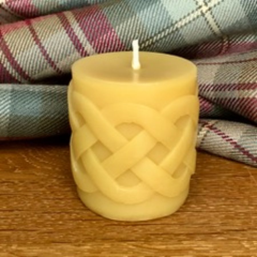 Celtic Beeswax pair of Celtic Candles Highland Hiddle