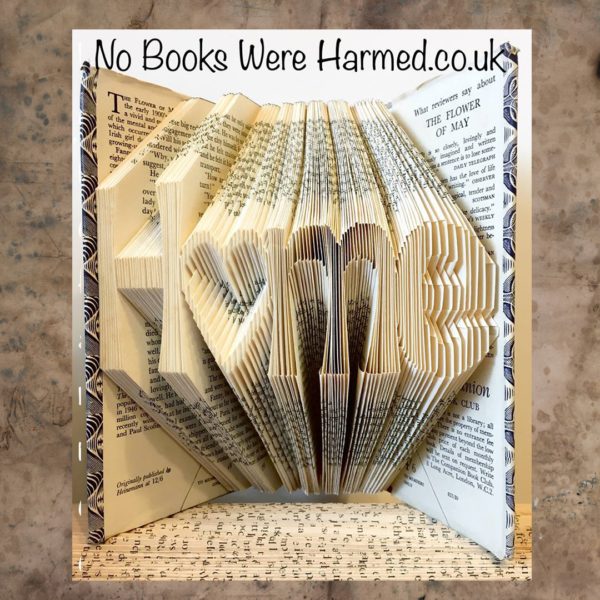 Home with Heart Book Sculpture