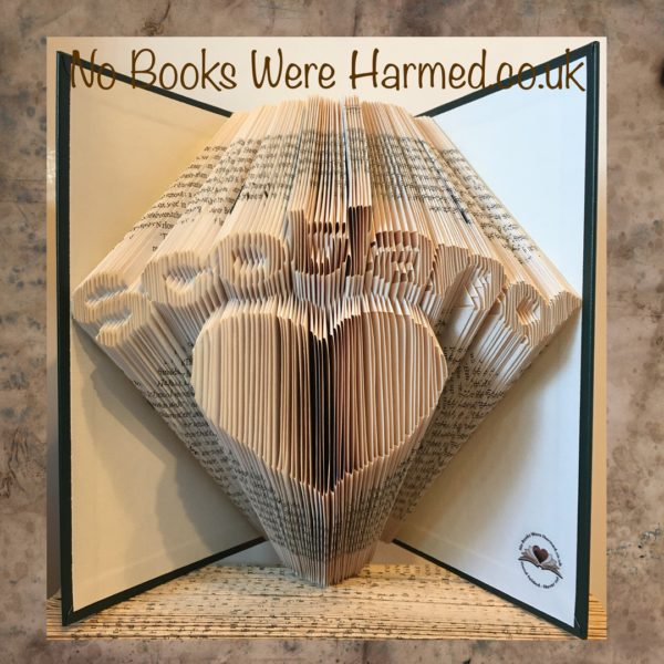 Scotland over Heart Book Sculpture