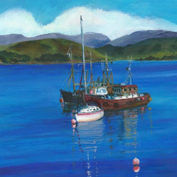Fishing Boats at Ullapool Print