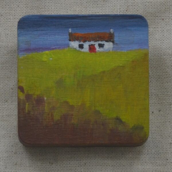 Cottage with Green Field Brooch