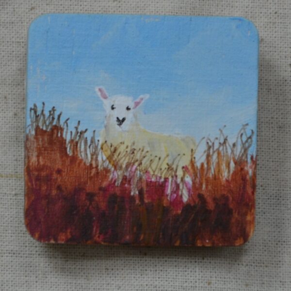 Square Sheep Brooch