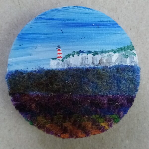 Cliffs and Lighthouse Brooch