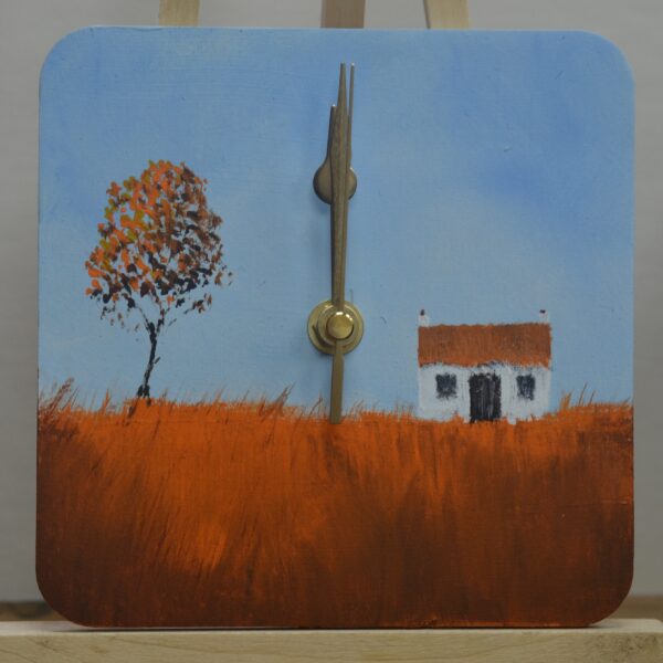 Tree and Cottage Wall Clock