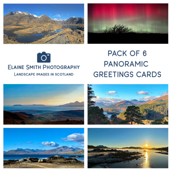 Pack of 6 Panoramic Highlands and Skye Landscape Cards