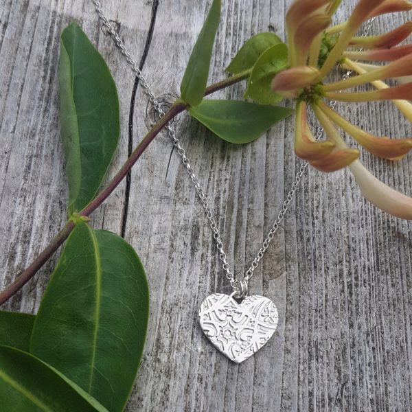 Honeysuckle Heart Necklace