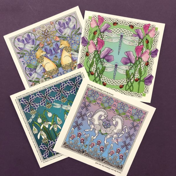 Highland Celtic Art 'Favourites' 4 Card Pack