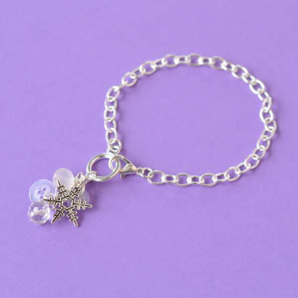 Christmas Snowflake White Tree ClusterBracelet