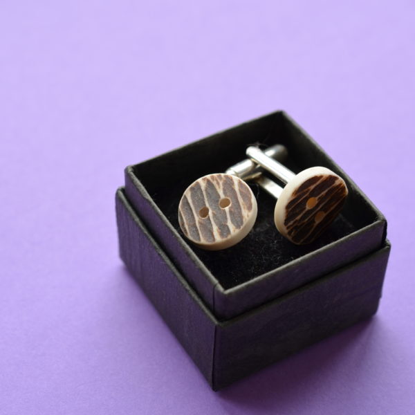 Real Antler Button Cufflinks