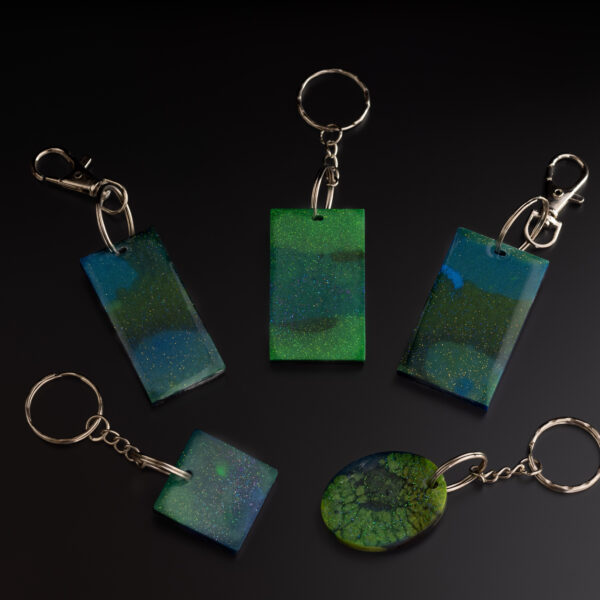 Aurora Borealis Clip Ring - Rectangle