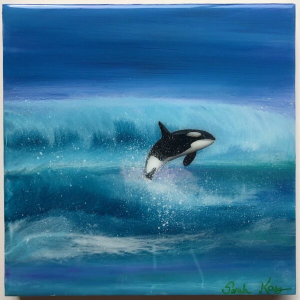 Resin Seascape with Orca