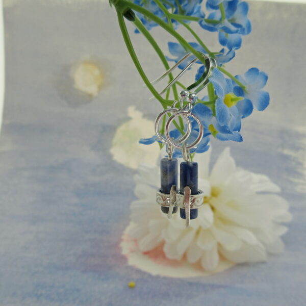 Sodalite Candle Earrings