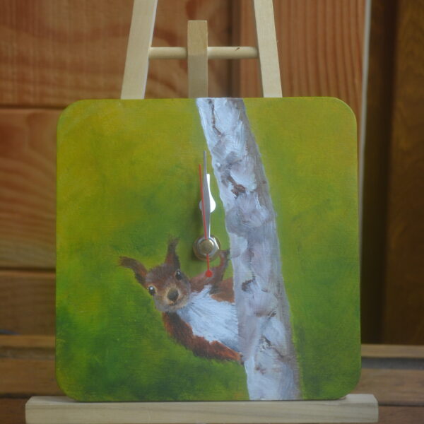 Red Squirrel Wall Clock