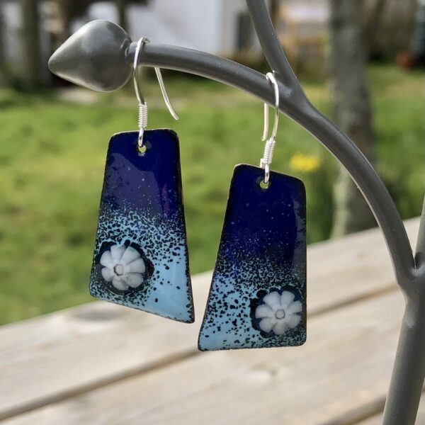 Blue Sea Foam Earrings