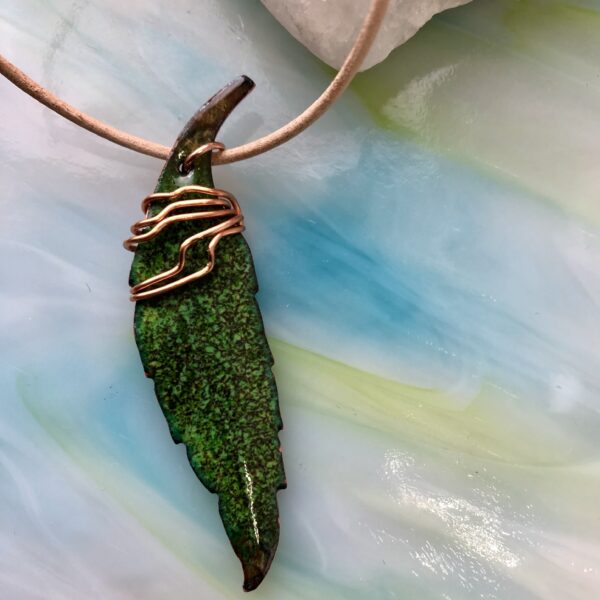 Wire Wrapped Leaf Necklace