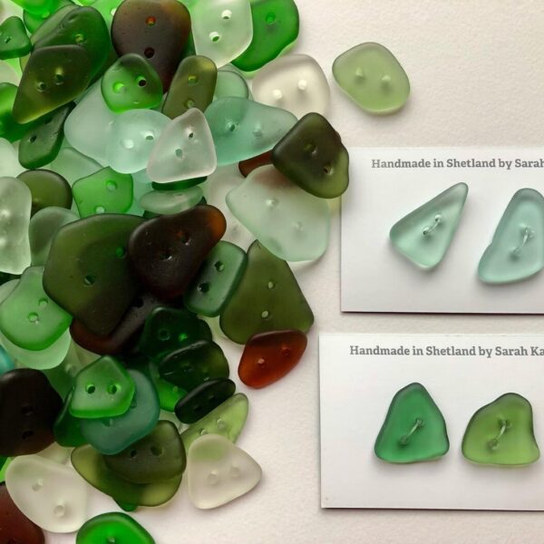 Real Sea Glass Buttons