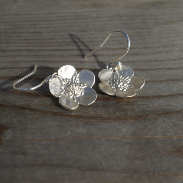 Sterling Silver Buttercup Earrings