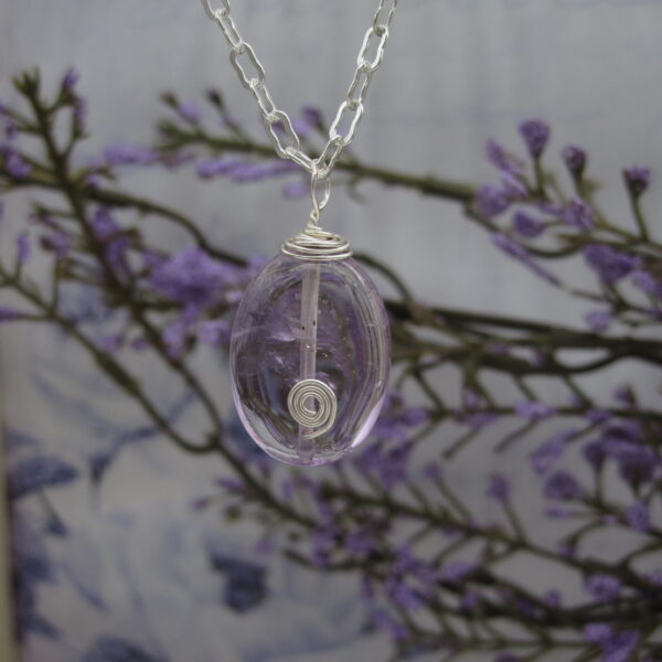 Silver Plated Amethyst Pendant