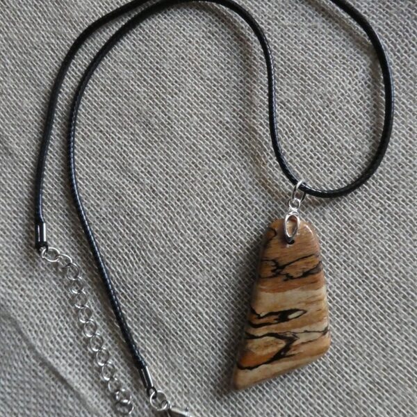 Spalted Beech Asymmetrical Pendant
