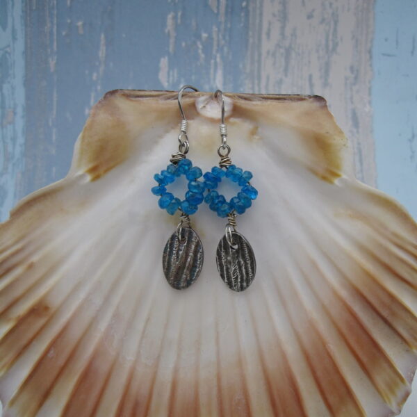 Blue Shores Silver Earrings
