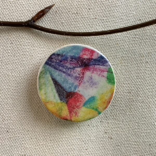 Circus Lights Ceramic Brooch