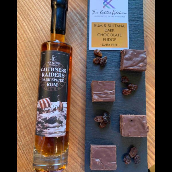 Rum and Sultana Dark Chocolate Fudge