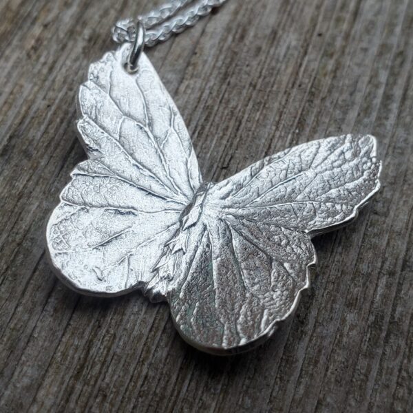 Fine Silver Butterfly Necklace
