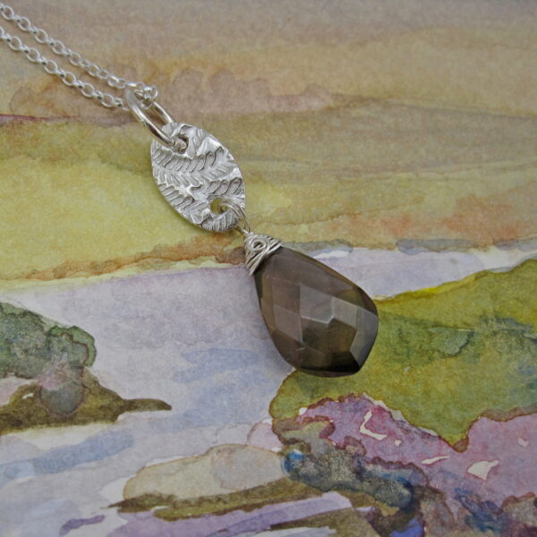 Sterling Silver Pendant with Smokey Quartz