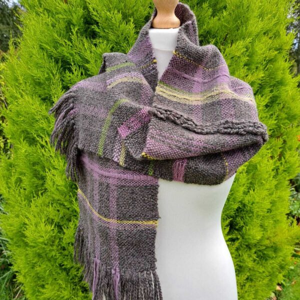 Multicoloured Wool and Alpaca Yarn Scarf