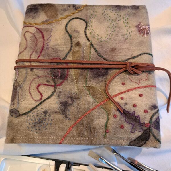 Eco Botanical Sketch Book with Embroidery