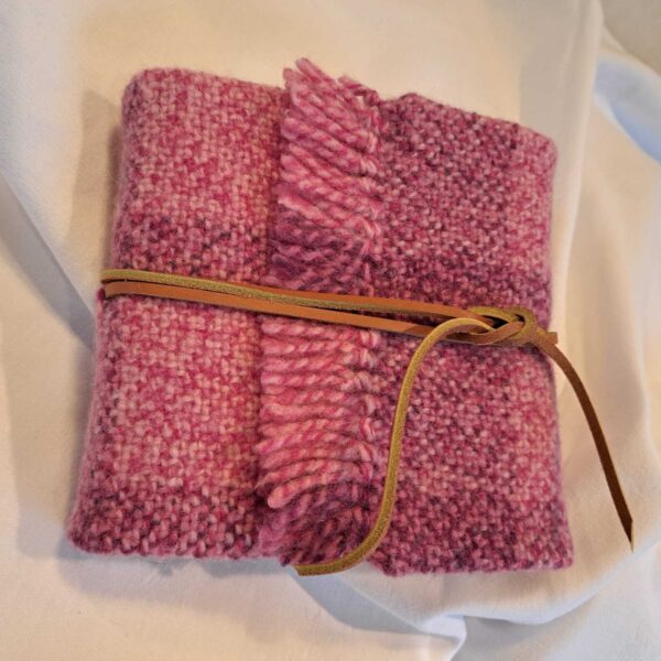 Sketch Book with Pink Handwoven Cover