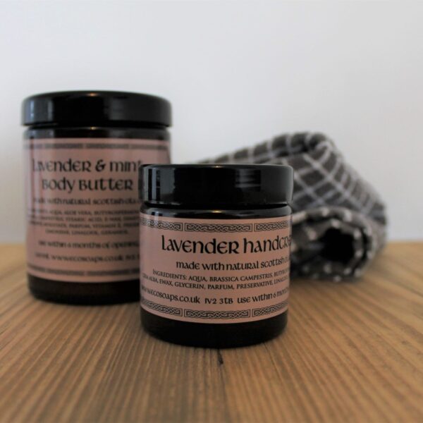 Lavender and Mint Body Butter and Hand Cream Duo