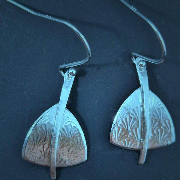 Textured Trillion Earrings