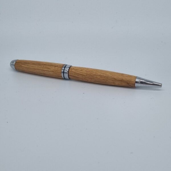 Oak and Chrome Twist Pen