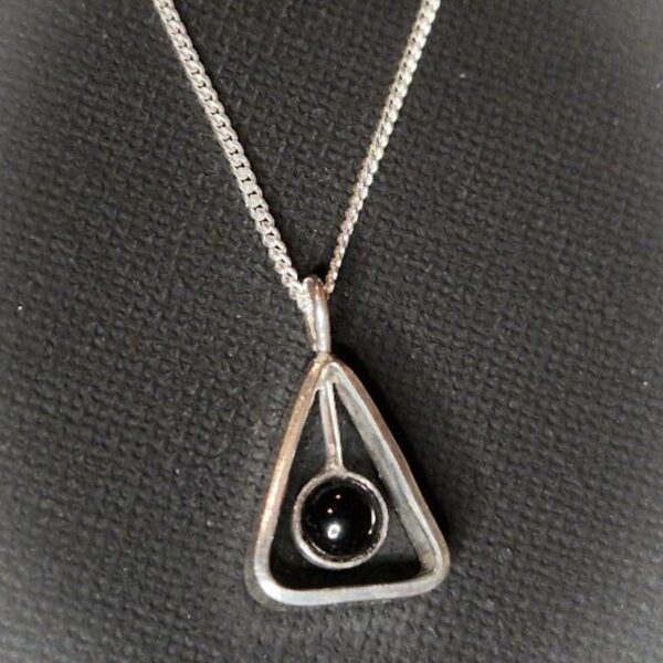 Silver and Black Pendant
