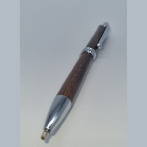 Walnut and Chrome Click Pen