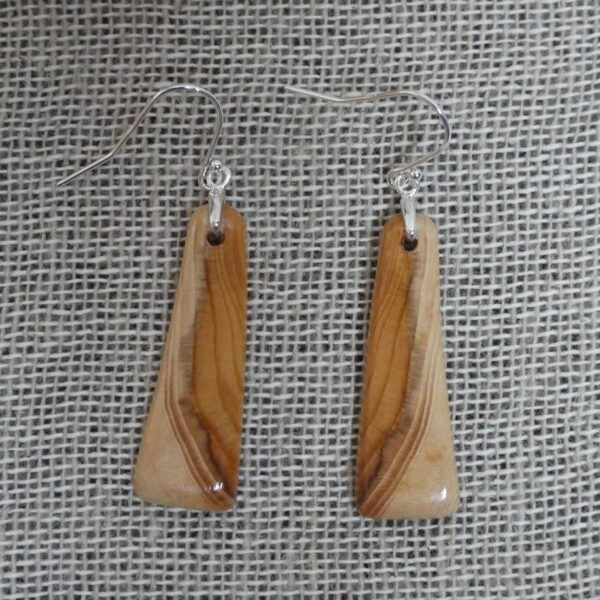 Yew Wood Drop Earrings