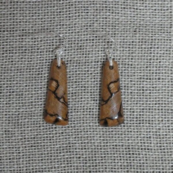 Spalted Beech Drop Earrings