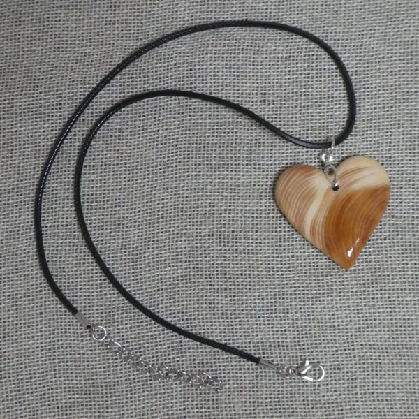 Yew Wood Heart Pendant