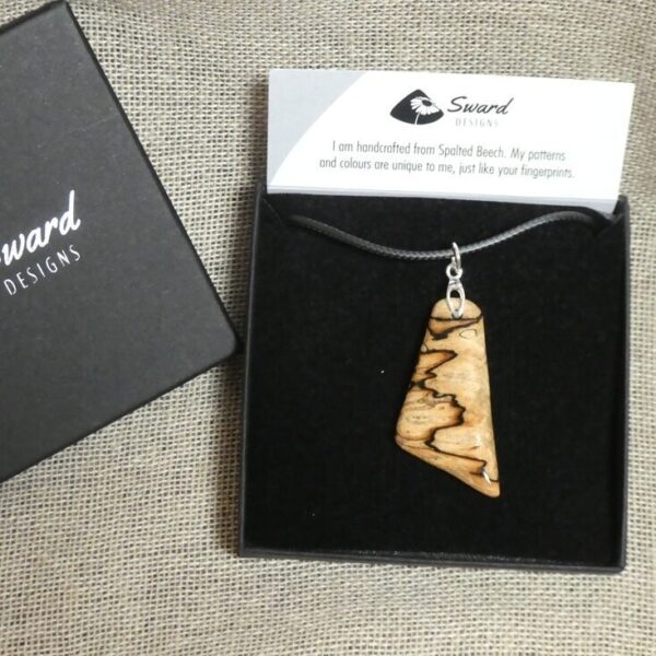 Spalted Beech Asymmetric Pendant